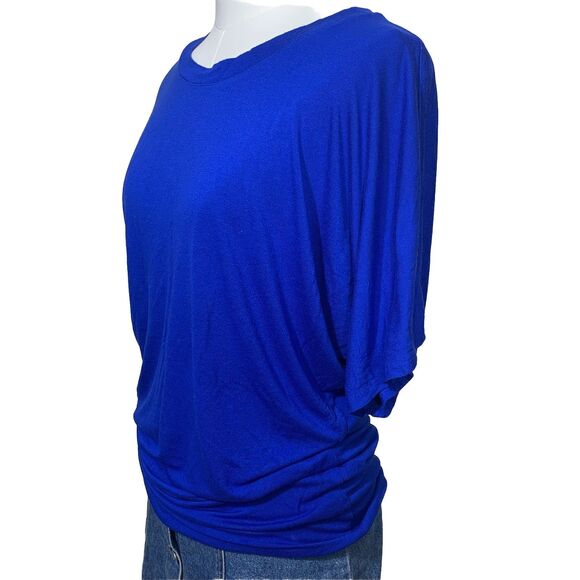Free To Live Women’s Blue Short Sleeve Relaxed Fit Tee Shirt Size S Soft Stretch - Picture 4 of 6